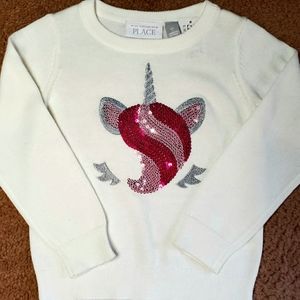 NWT. Children's Place Unicorn Sweater.